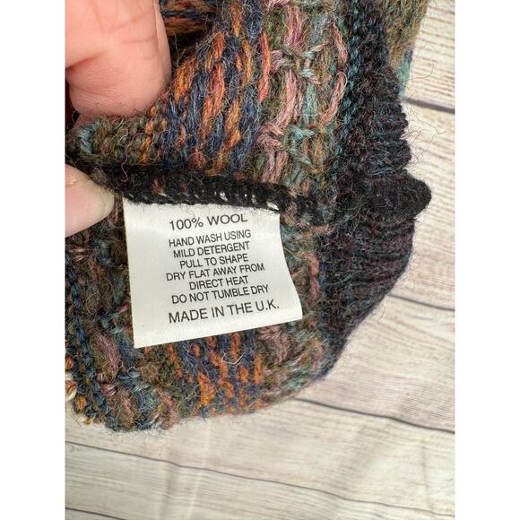 Vintage 80s Concept Knitwear Sheep Ram Print Crewneck Sweater Adult L Britain - Picture 7 of 9